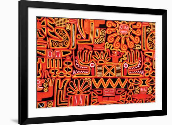 Inca Design Pattern-null-Framed Art Print