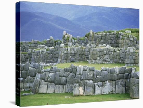 Inca Masonry, Fortress of Sacsayhuaman, Cusco, Peru, South America-Robert Francis-Stretched Canvas