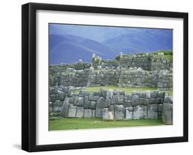 Inca Masonry, Fortress of Sacsayhuaman, Cusco, Peru, South America-Robert Francis-Framed Photographic Print