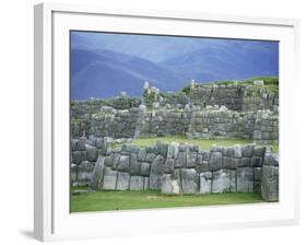 Inca Masonry, Fortress of Sacsayhuaman, Cusco, Peru, South America-Robert Francis-Framed Photographic Print