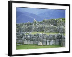 Inca Masonry, Fortress of Sacsayhuaman, Cusco, Peru, South America-Robert Francis-Framed Photographic Print