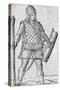 Inca Soldier, Engraving from of Ancient and Modern Dress of Diverse Parts of World, 1589-Cesare Vecellio-Stretched Canvas