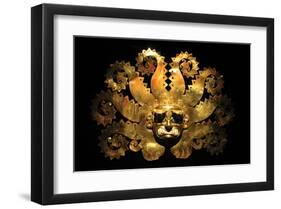 Inca Sun God Mask-null-Framed Art Print