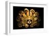 Inca Sun God Mask-null-Framed Art Print