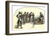 Inca Teacher Giving Lessons in Counting Using the Quipu-null-Framed Giclee Print