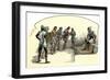 Inca Teacher Giving Lessons in Counting Using the Quipu-null-Framed Giclee Print