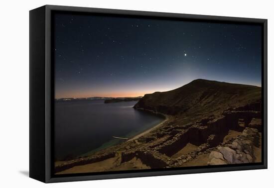 Inca Temple Ruins of La Chincana on Isla Del Sol in Lake Titicaca-Alex Saberi-Framed Stretched Canvas