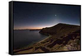 Inca Temple Ruins of La Chincana on Isla Del Sol in Lake Titicaca-Alex Saberi-Framed Stretched Canvas