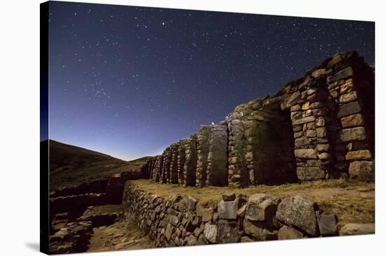 Inca Temple Ruins of La Chincana on Isla Del Sol in Lake Titicaca-Alex Saberi-Stretched Canvas