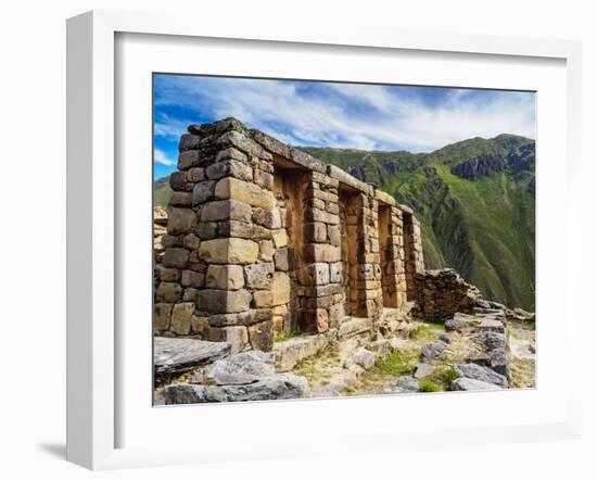 Inca Temple Ruins, Ollantaytambo, Sacred Valley, Cusco Region, Peru, South America-Karol Kozlowski-Framed Photographic Print