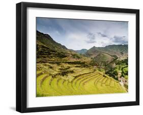 Inca Terraces, Pisac, Sacred Valley, Cusco Region, Peru, South America-Karol Kozlowski-Framed Photographic Print