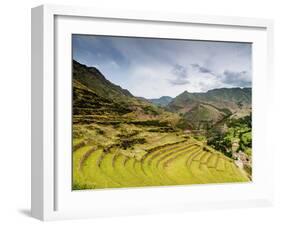 Inca Terraces, Pisac, Sacred Valley, Cusco Region, Peru, South America-Karol Kozlowski-Framed Photographic Print