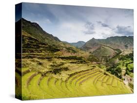 Inca Terraces, Pisac, Sacred Valley, Cusco Region, Peru, South America-Karol Kozlowski-Stretched Canvas