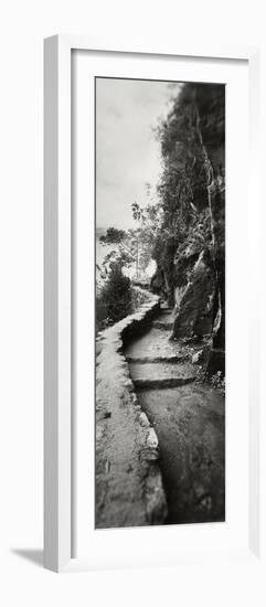 Inca Trail at the Mountainside, Machu Picchu, Cusco Region, Peru-null-Framed Photographic Print