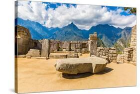 Inca Wall in Machu Picchu, Peru, South America. Example of Polygonal Masonry. the Famous 32 Angles-vitmark-Stretched Canvas