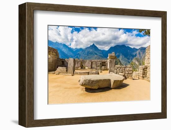 Inca Wall in Machu Picchu, Peru, South America. Example of Polygonal Masonry. the Famous 32 Angles-vitmark-Framed Photographic Print