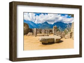 Inca Wall in Machu Picchu, Peru, South America. Example of Polygonal Masonry. the Famous 32 Angles-vitmark-Framed Photographic Print