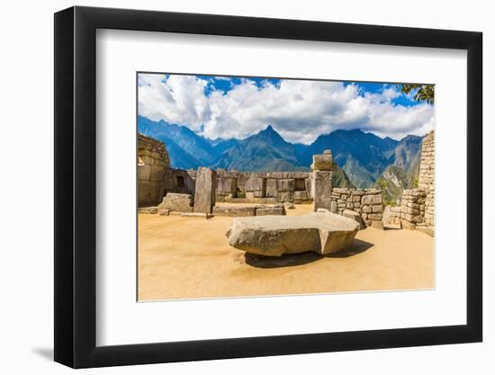 Inca Wall in Machu Picchu, Peru, South America. Example of Polygonal Masonry. the Famous 32 Angles-vitmark-Framed Photographic Print