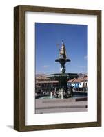 Inca Warrior Statue in the Plaza De Armas, Cuzco, Peru, South America-Peter Groenendijk-Framed Photographic Print