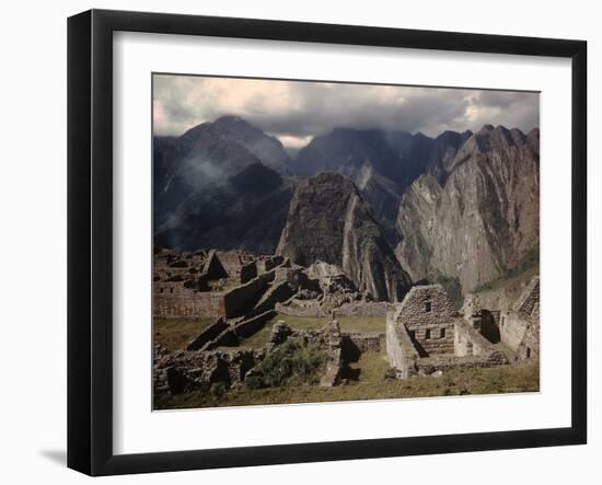 Incan Ruins at Machu Picchu-Dmitri Kessel-Framed Photographic Print