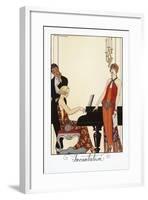 Incantation, Pianist and Woman Dressed in Evening Gowns from Falbalas Et Fanfreluches-null-Framed Giclee Print