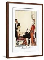 Incantation, Pianist and Woman Dressed in Evening Gowns from Falbalas Et Fanfreluches-null-Framed Giclee Print