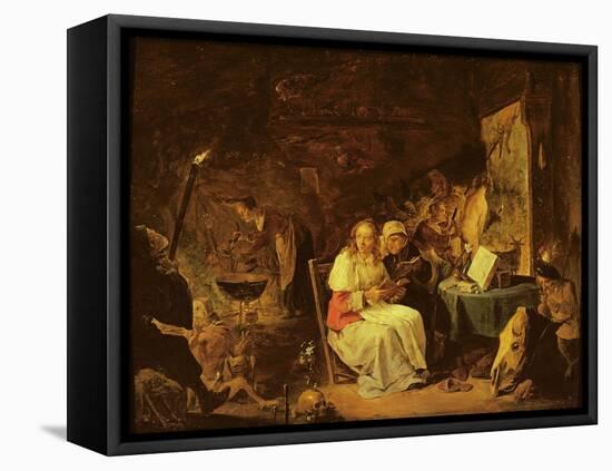 Incantation Scene-David the Younger Teniers-Framed Stretched Canvas