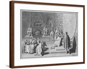 Incas Consecrating their Offerings to the Sun by Bernard Picart-null-Framed Giclee Print