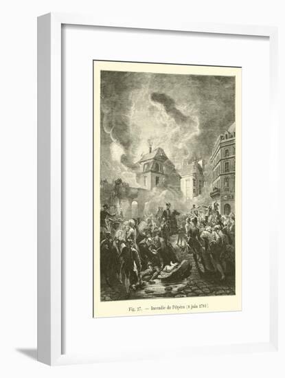 Incendie De L'Opera, 8 Juin 1781-null-Framed Giclee Print