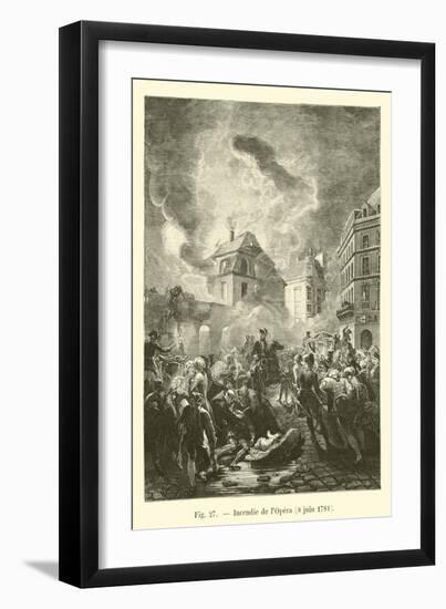 Incendie De L'Opera, 8 Juin 1781-null-Framed Giclee Print