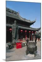 Incense Burner and Statue of Confucius-null-Mounted Giclee Print
