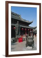 Incense Burner and Statue of Confucius-null-Framed Giclee Print