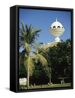 Incense Burner Lookout Tower, Built to Celebrate Oman's 20th National Day, Riyam Park, Muscat, Oman-Ken Gillham-Framed Stretched Canvas