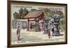 Incense Burners of the Temple of Shiba at Edo, Japan-null-Framed Giclee Print