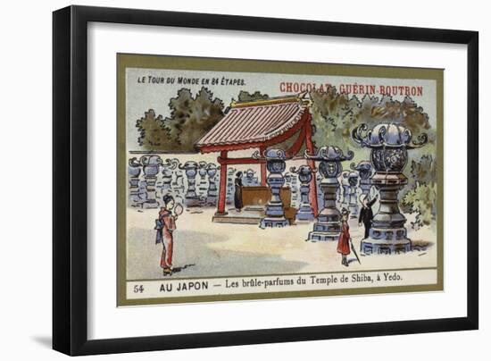 Incense Burners of the Temple of Shiba at Edo, Japan-null-Framed Giclee Print