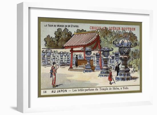 Incense Burners of the Temple of Shiba at Edo, Japan-null-Framed Giclee Print