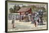 Incense Burners of the Temple of Shiba at Edo, Japan-null-Framed Stretched Canvas