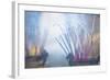 Incense Burning at Shwedagon Paya (Shwedagon Pagoda), Yangon (Rangoon), Myanmar (Burma), Asia-Lee Frost-Framed Photographic Print