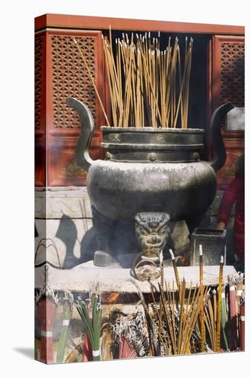 Incense Burning at Taoist Donyue Temple, Chaoyang District, Beijing, China, Asia-Christian Kober-Stretched Canvas