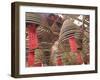 Incense Coils Hang from the Roof of the Man Mo Temple, Built in 1847, Sheung Wan, Hong Kong, China,-Amanda Hall-Framed Photographic Print