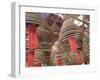 Incense Coils Hang from the Roof of the Man Mo Temple, Built in 1847, Sheung Wan, Hong Kong, China,-Amanda Hall-Framed Photographic Print