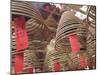 Incense Coils Hang from the Roof of the Man Mo Temple, Built in 1847, Sheung Wan, Hong Kong, China,-Amanda Hall-Mounted Photographic Print