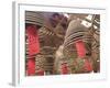 Incense Coils Hang from the Roof of the Man Mo Temple, Built in 1847, Sheung Wan, Hong Kong, China,-Amanda Hall-Framed Photographic Print