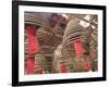 Incense Coils Hang from the Roof of the Man Mo Temple, Built in 1847, Sheung Wan, Hong Kong, China,-Amanda Hall-Framed Photographic Print