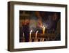 Incense Sticks and Candles in Shwedagon Paya-Jon Hicks-Framed Photographic Print