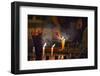 Incense Sticks and Candles in Shwedagon Paya-Jon Hicks-Framed Photographic Print