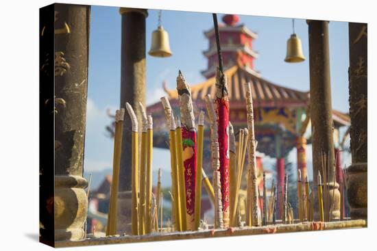 Incense Sticks at Ten Thousand Buddhas Monastery, Shatin, New Territories, Hong Kong, China, Asia-Ian Trower-Stretched Canvas