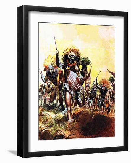 Incident from King Solomon's Mines-Don Lawrence-Framed Giclee Print