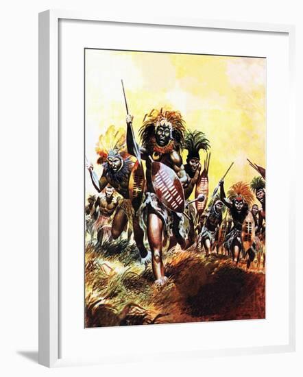 Incident from King Solomon's Mines-Don Lawrence-Framed Giclee Print