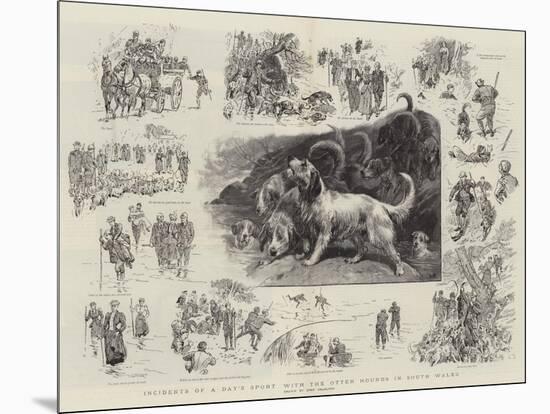 Incidents of a Day's Sport with the Otter Hounds in South Wales-John Charlton-Mounted Giclee Print